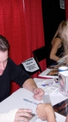 Presenting "Steampunker" and other pieces to James Marsters