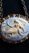 Mermaid Cameo Necklace  Mermaid Cameo Necklace