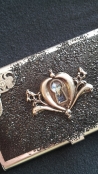 "Keyhole" Mixed Media Business Card Holder