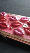 "Lips" Mixed Media Business Card Holder