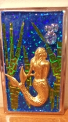 "Mermaid" Mixed Media Business Vard Holder